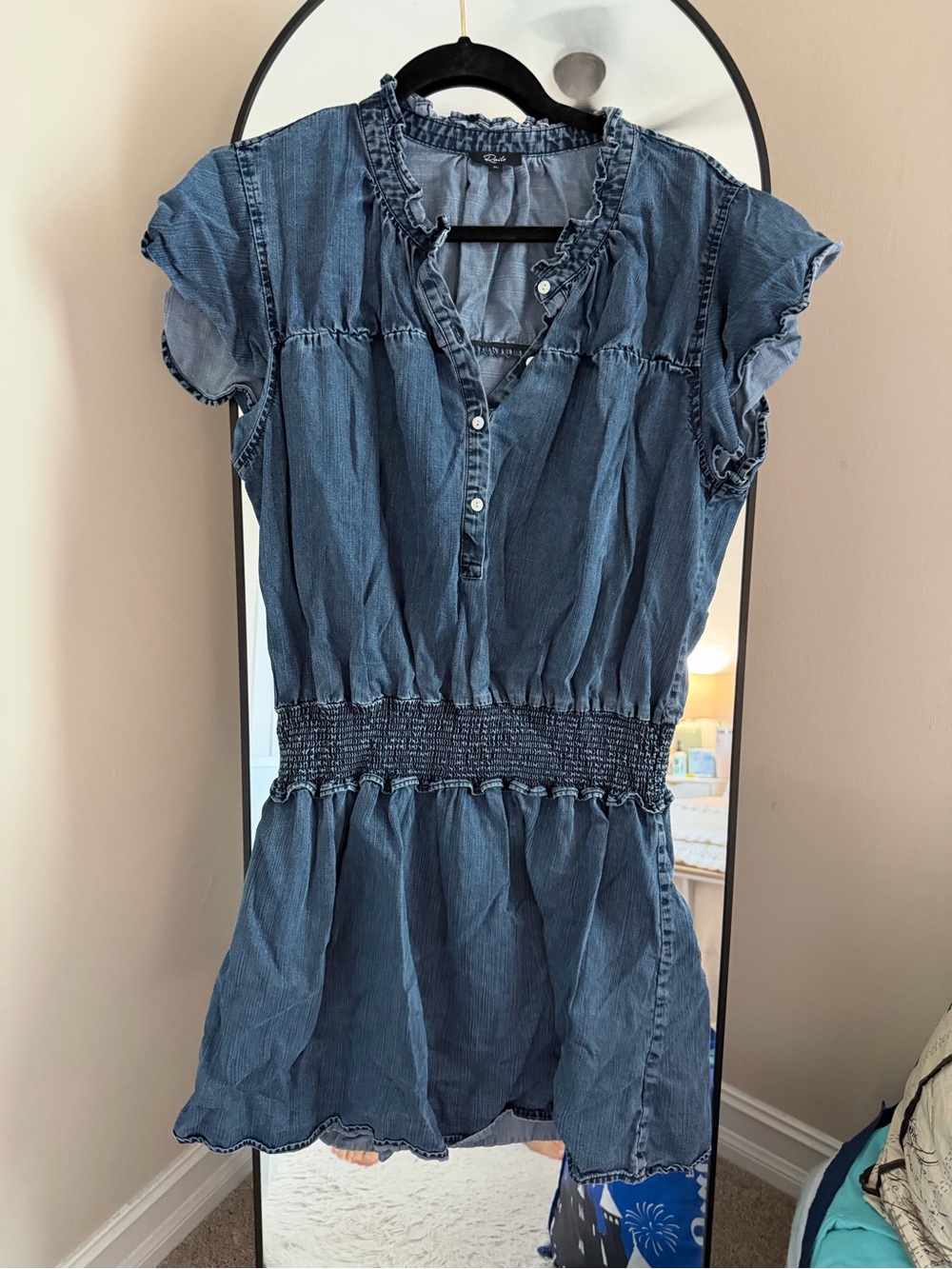 Rails Blue Denim-Style Mini Dress